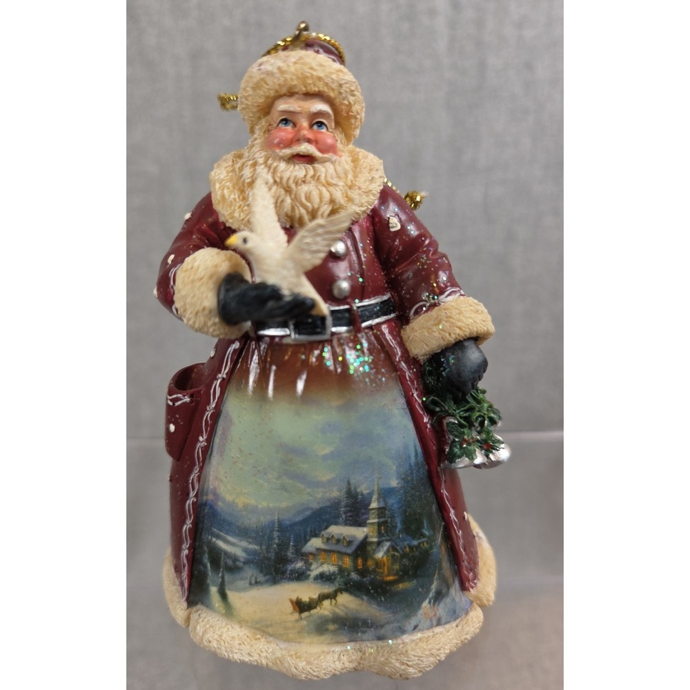Thomas Kinkade Old World Santa Heirloom Ashton Drake 2003 Frosty Moonlight Ride
